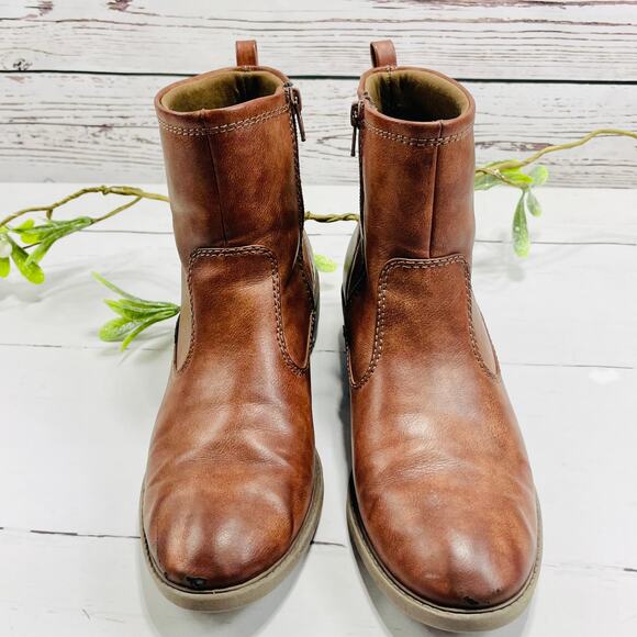 Women's Shane Baretrap Brown Ankle Boots - Size 9 - Picture 2 of 11